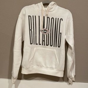 Billabong White Graphic Logo Sweatshirt Hoodie Small